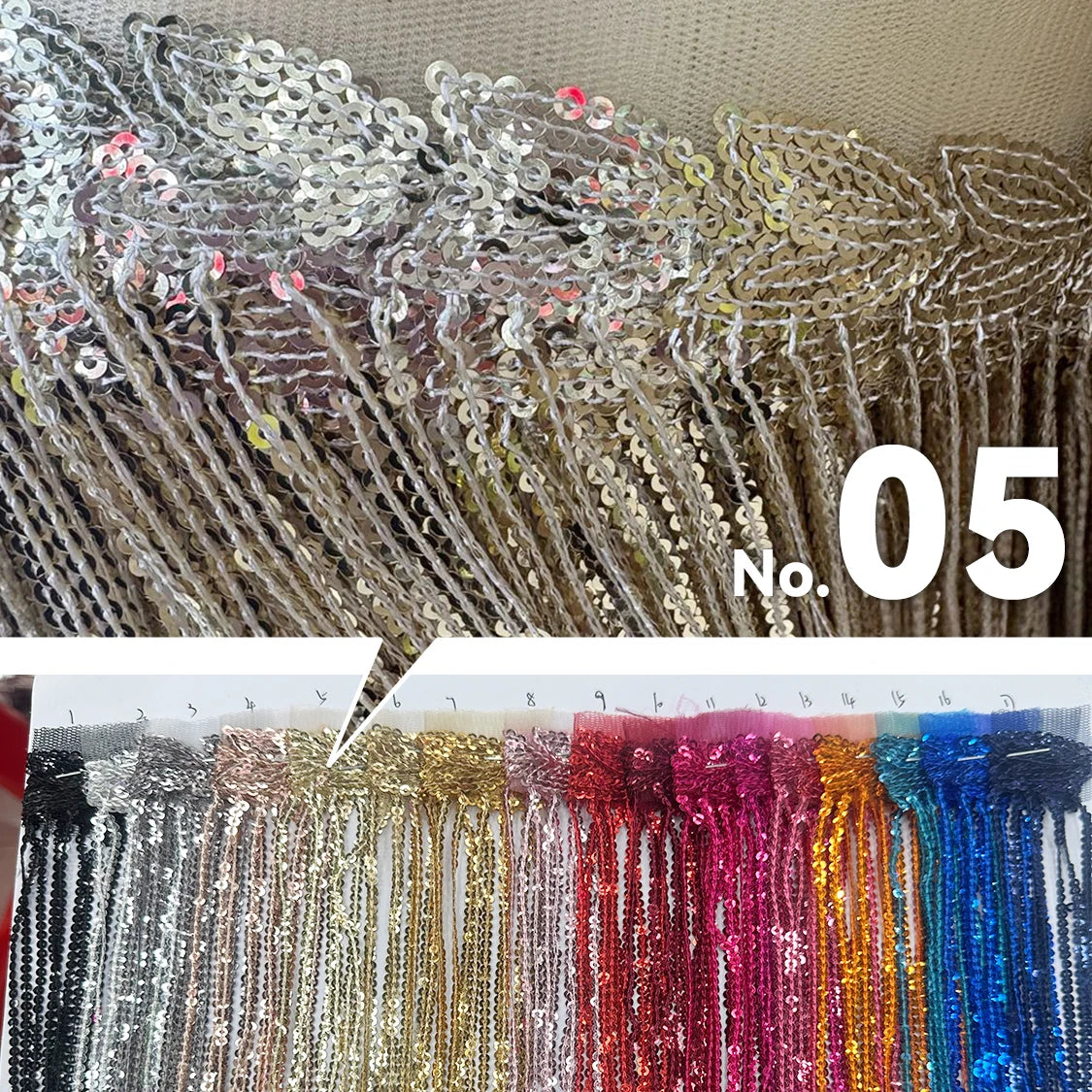 Premium Sequin Fringe Trim (20CM)