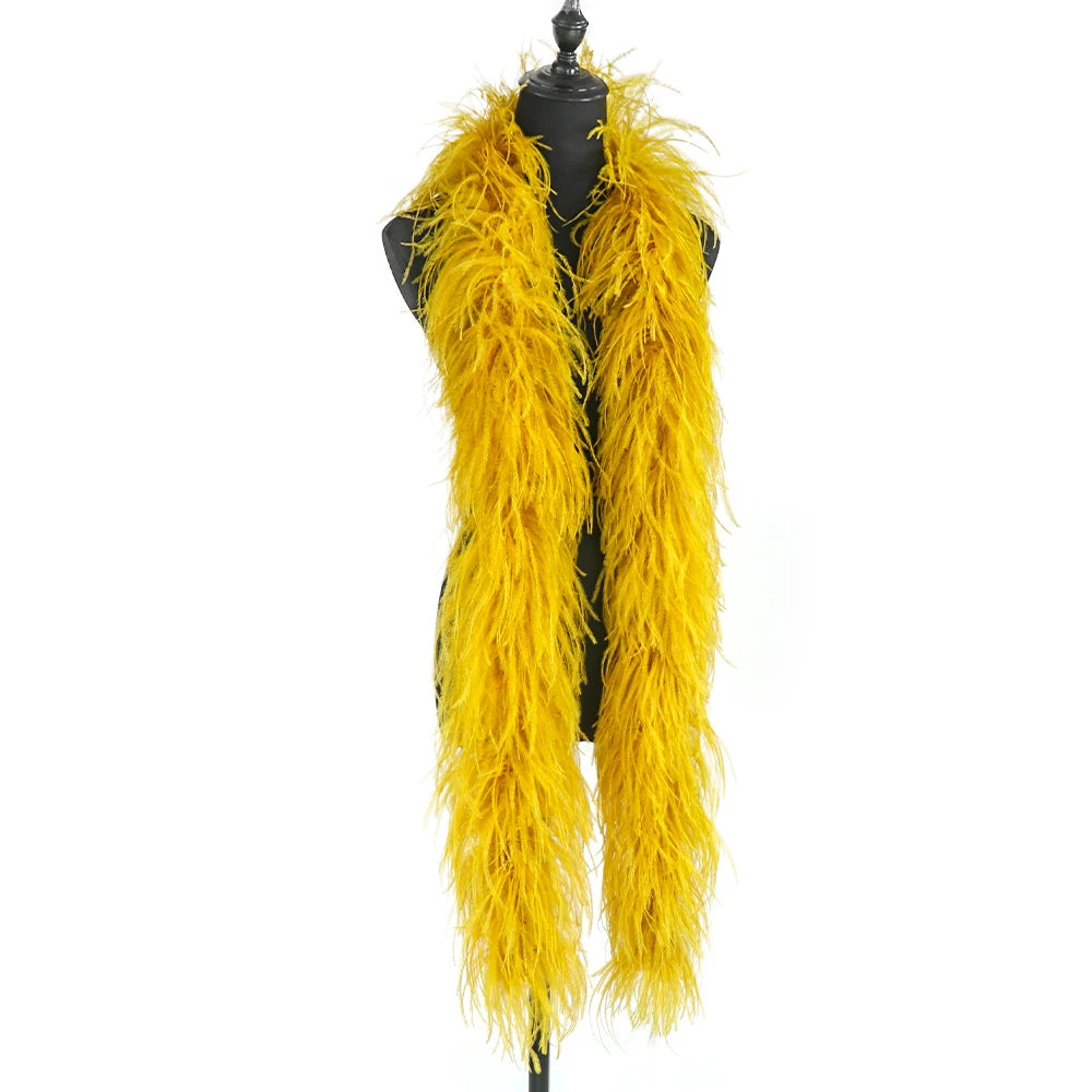 6-Ply Fluffy Ostrich Feather Scarf Boa
