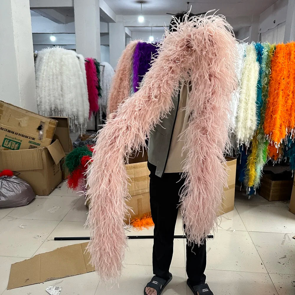 High-Density Ostrich Feather Performance Boa