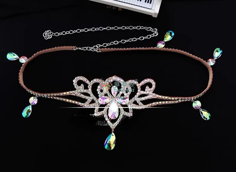 Layered Rhinestone Belly Dance Waist Belt