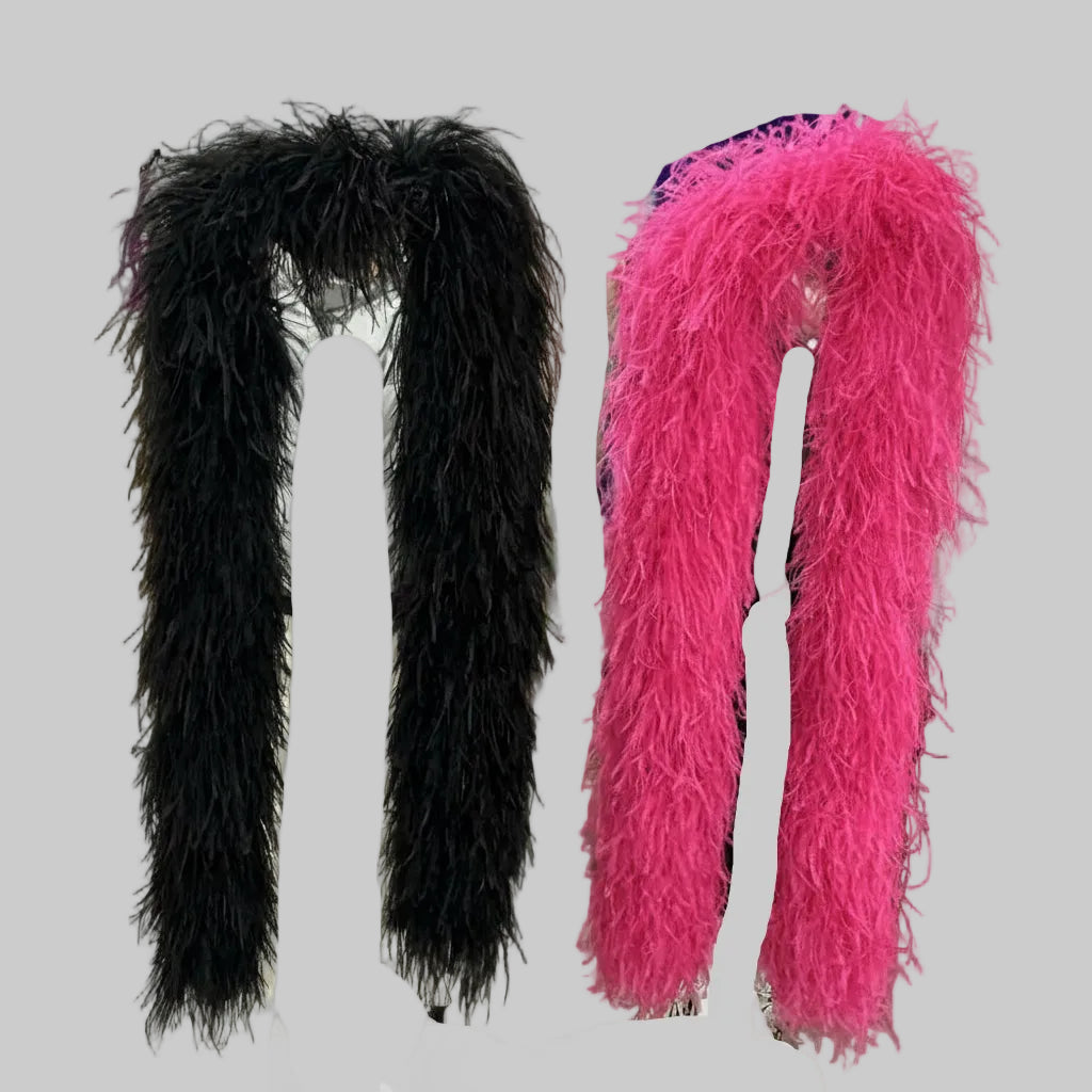 High-Density Ostrich Feather Performance Boa