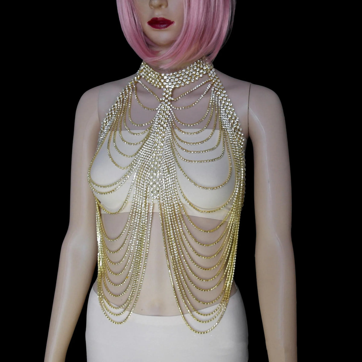 Crystal Tassel Shoulder Shawl