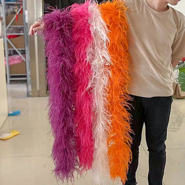 6-Ply Fluffy Ostrich Feather Scarf Boa