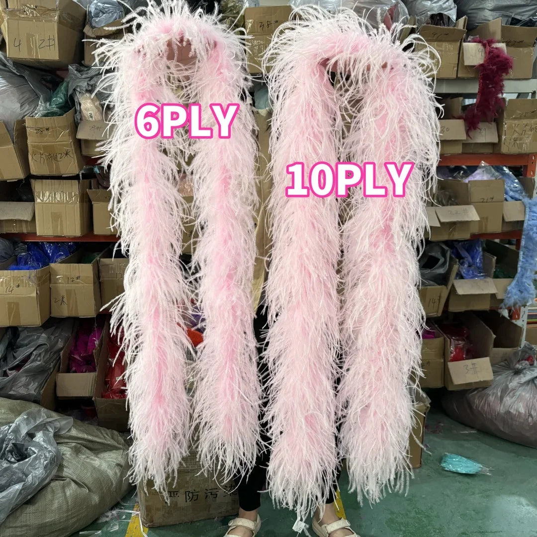 Multi-Ply Ostrich Feather Scarf Boa (2 Meters)