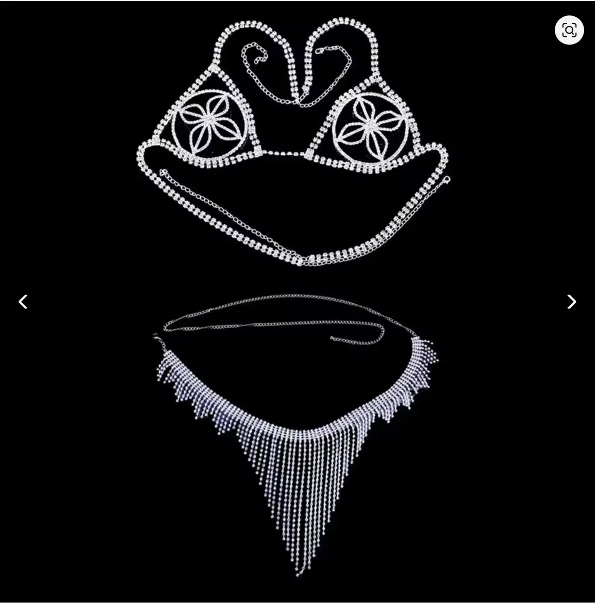 Crystal Tassel Bra & Waist Body Jewelry
