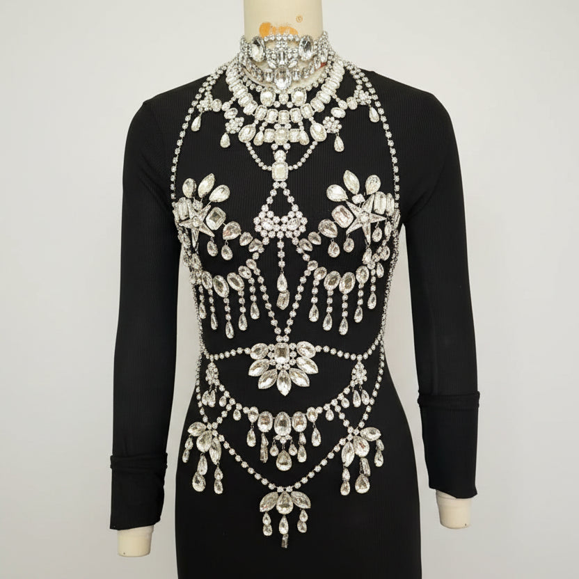 Rhinestone Crystal Full Body Chain