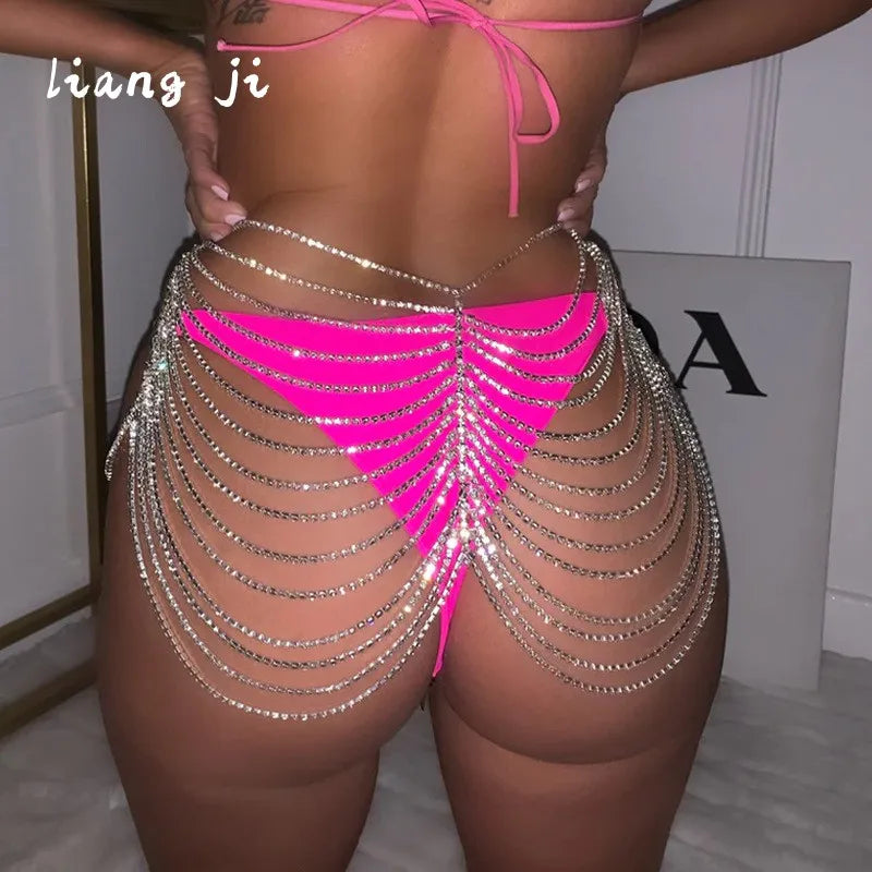 Crystal Bra & Mini Skirt Body Jewelry