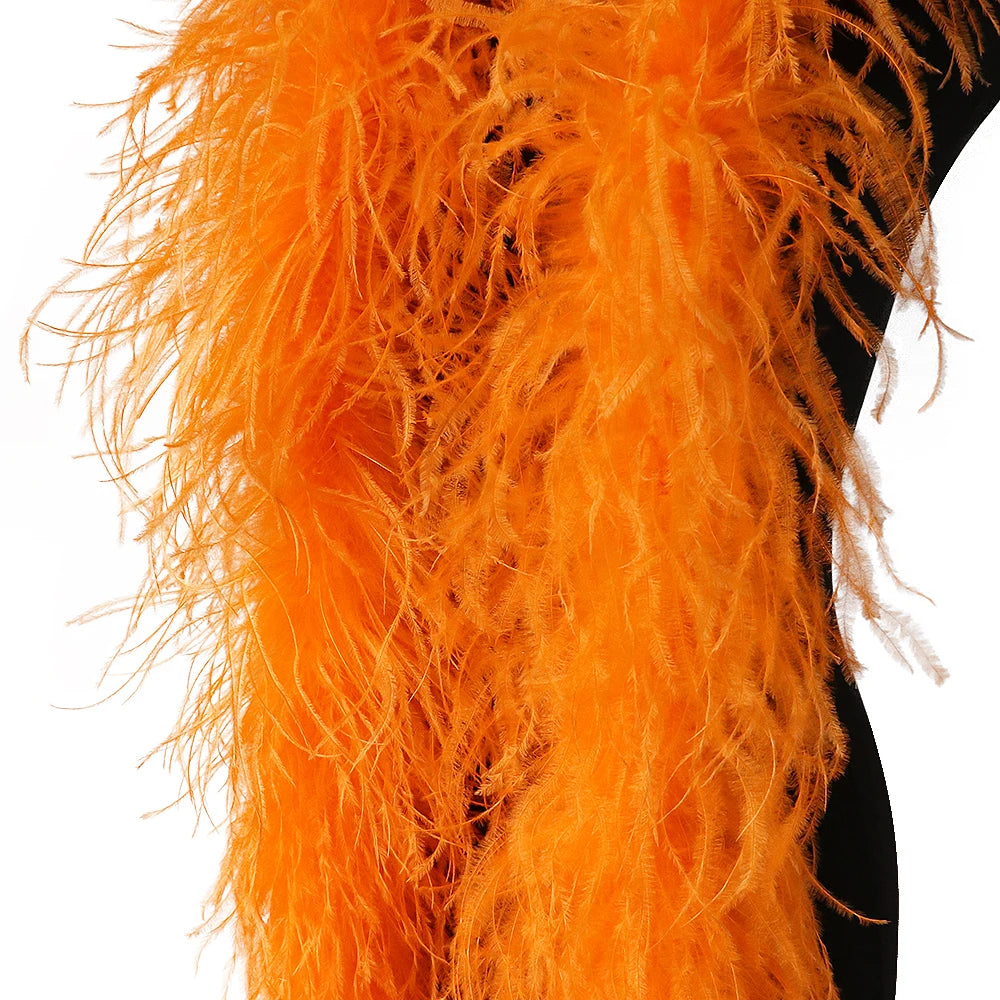 Premium Natural Ostrich Feather Multi-Ply Performance Boa