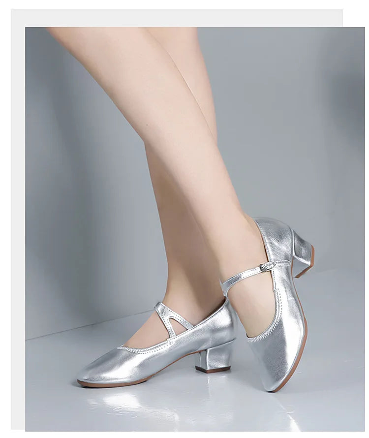 The Stardust Carousel Mary Jane – Classic Low-Heel Dance Pump