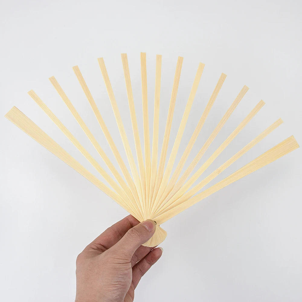 9IN  Bamboo Folding Fan Skeleton (15-Bone)