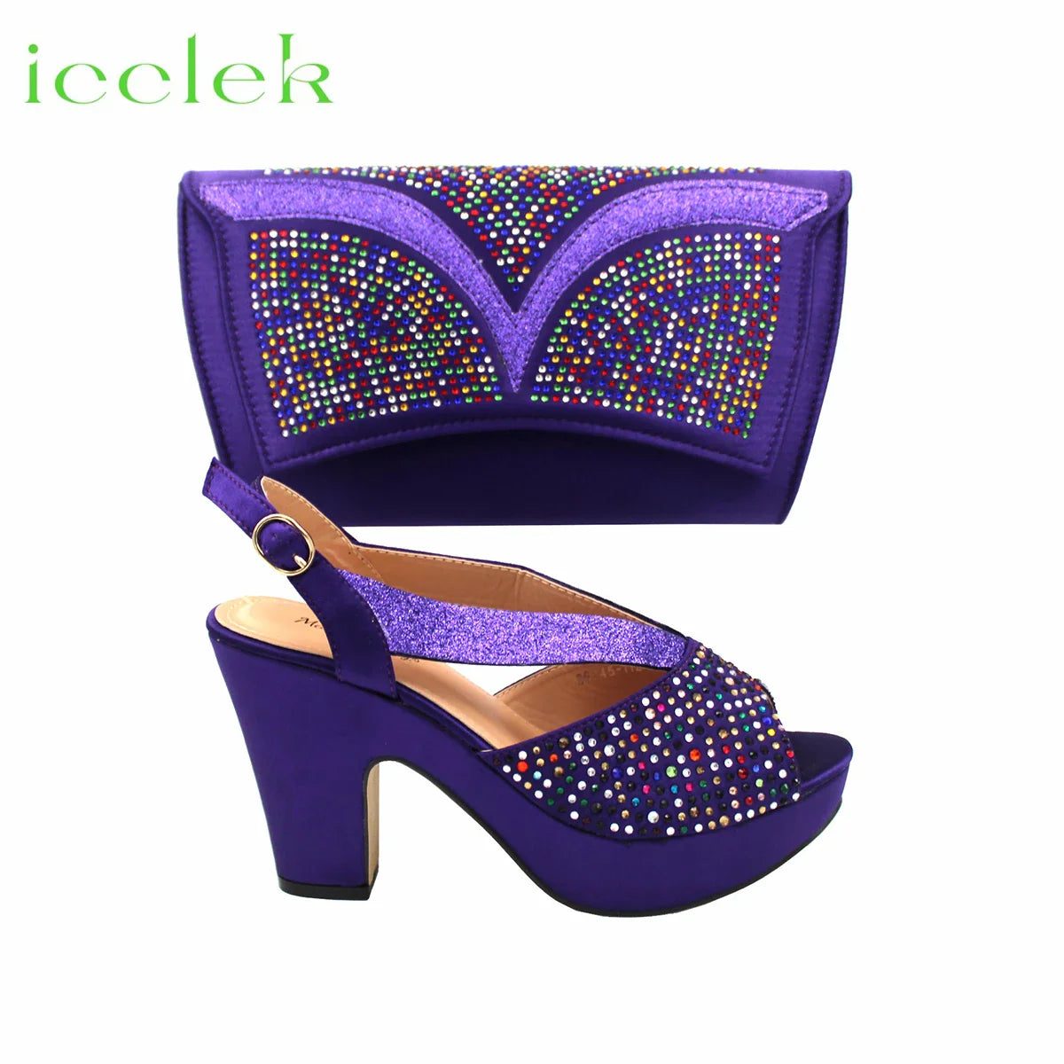 Designer African Shoes and Bag Set