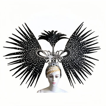 The Stardust Tropicana Samba Crown – Feather & Rhinestone Stage Headdress
