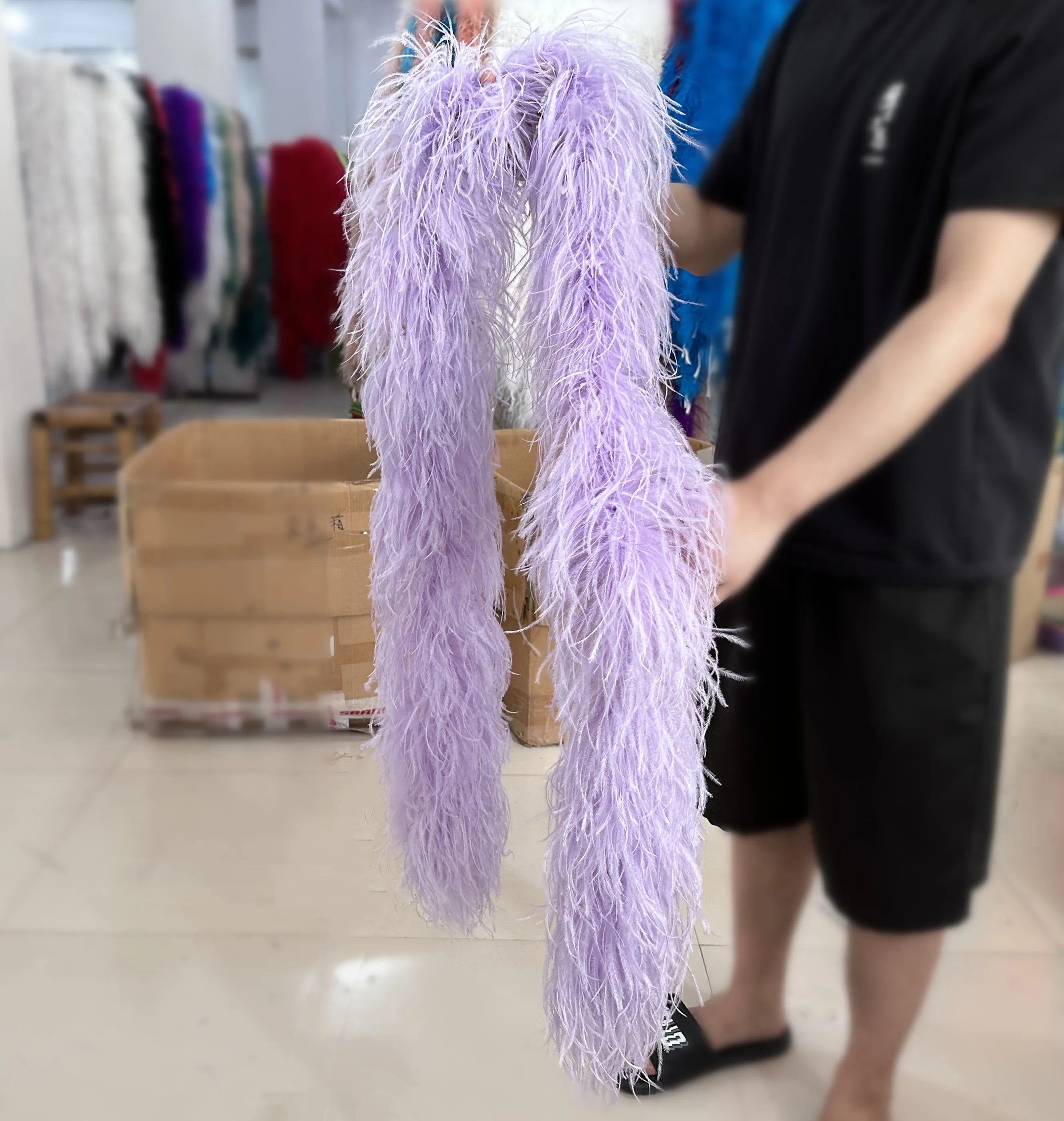 Multi-Ply Ostrich Feather Scarf Boa (2 Meters)