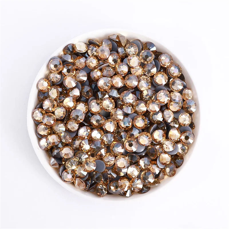 Glass Crystal Hot-Fix Rhinestones Flatback Strass Stones SS6-SS30 Bulk Pack