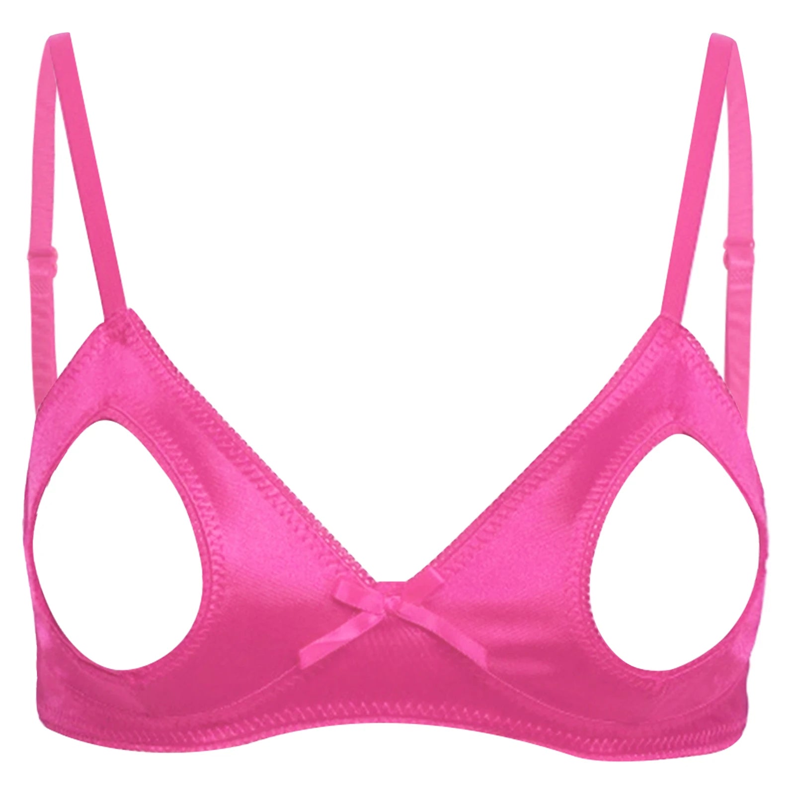 Hollow Out Open Nipple Shelf Bra