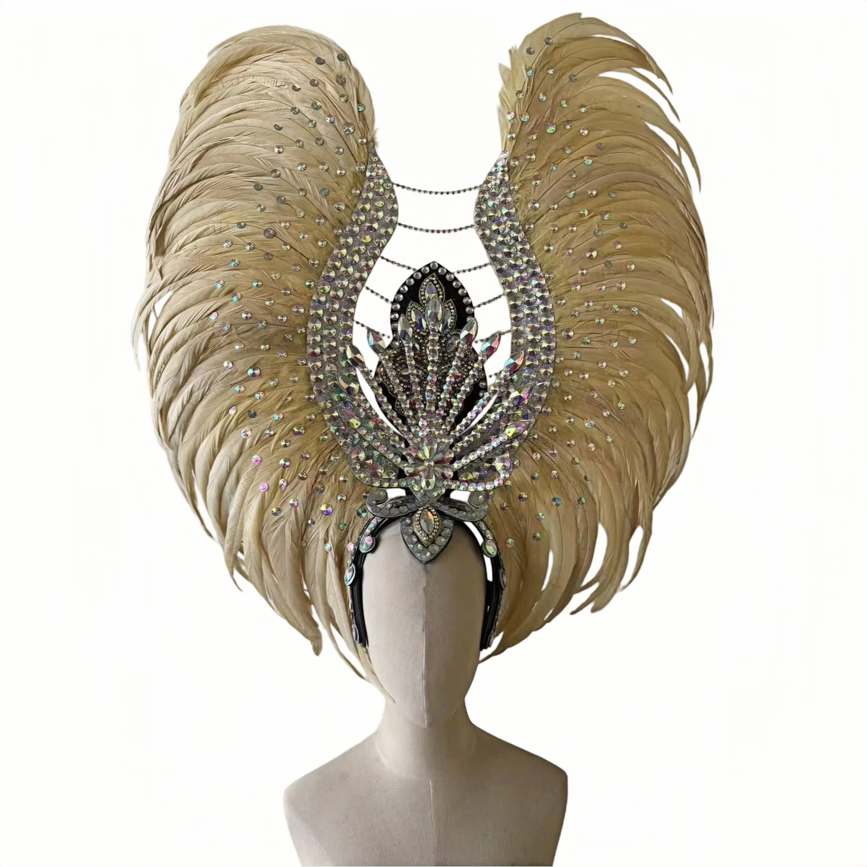 The Stardust Aurora Feather Headdress – Light Purple Cabaret & Carnival Crown