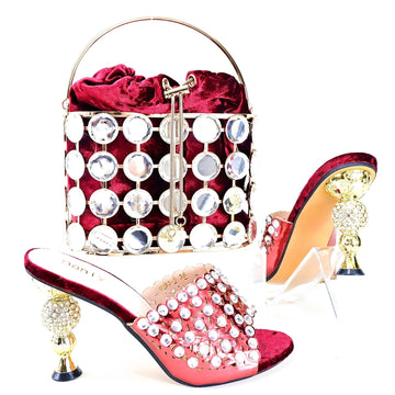 Italian Style Ladies Shoes with Matching Bag Set