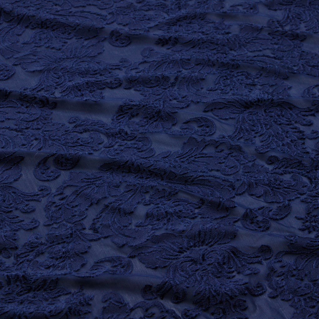 Versailles Burn Out Stretch Velvet Fabric | Blue Moon Fabrics