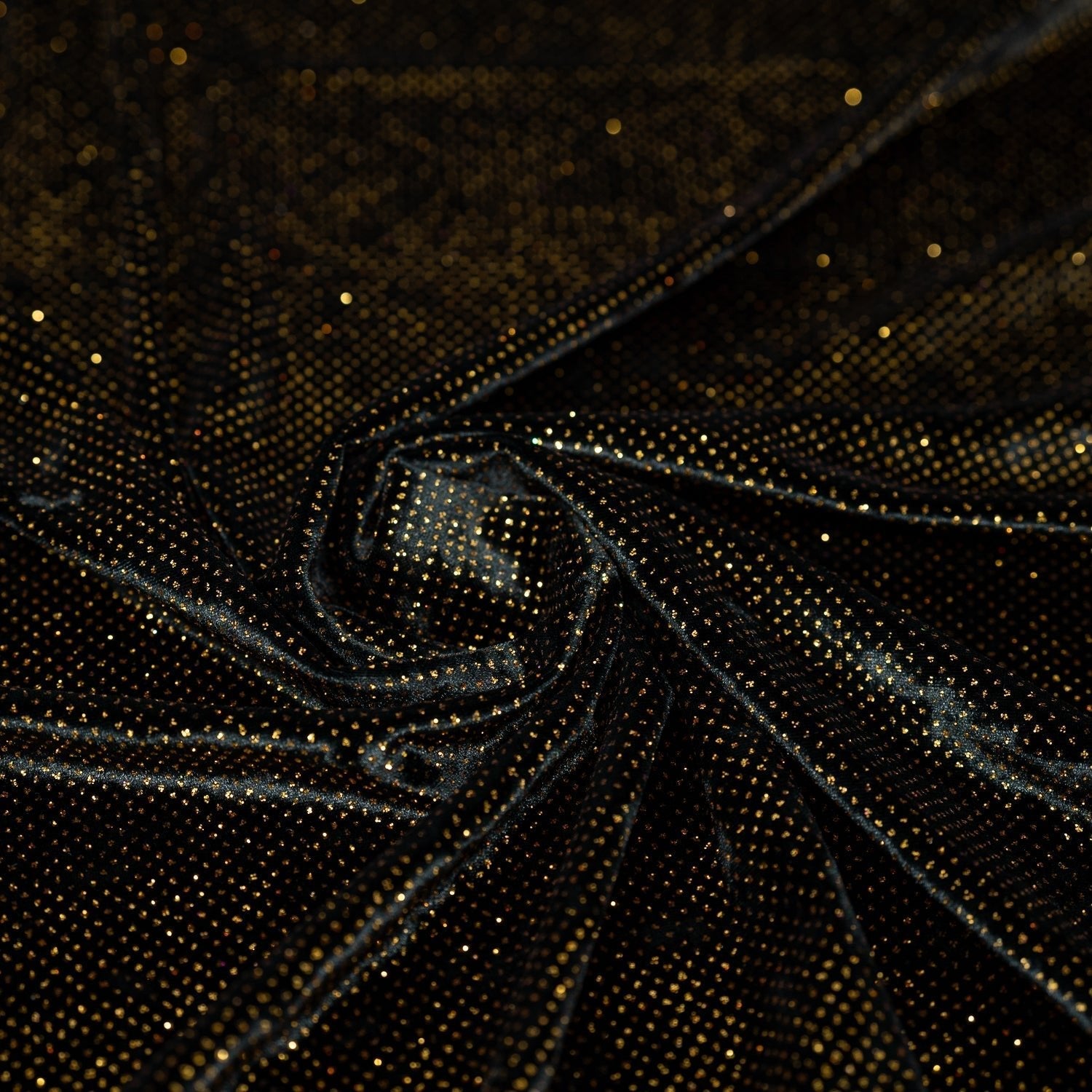 Vivian Glitter Printed Stretch Velvet Fabric | Blue Moon Fabrics