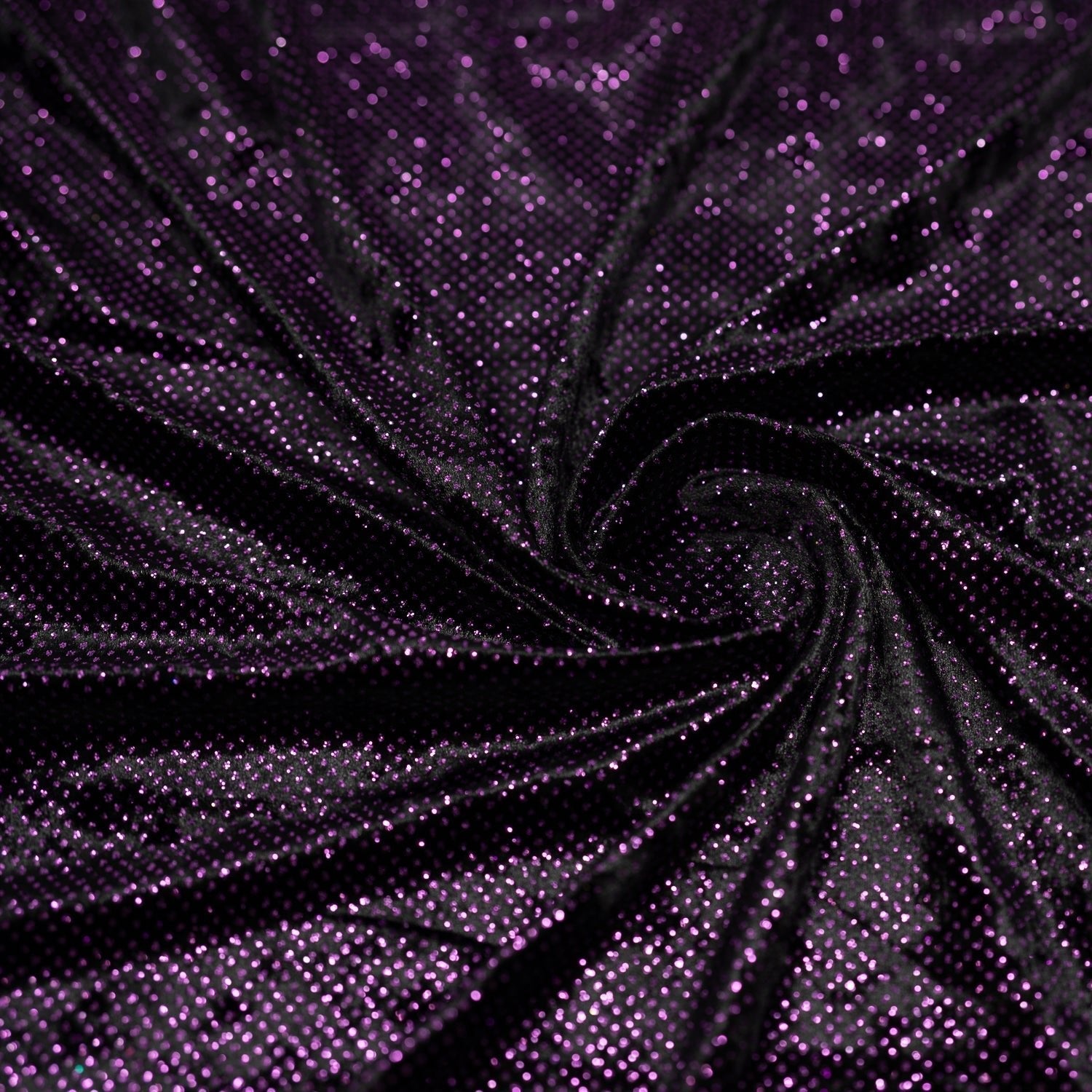 Vivian Glitter Printed Stretch Velvet Fabric | Blue Moon Fabrics