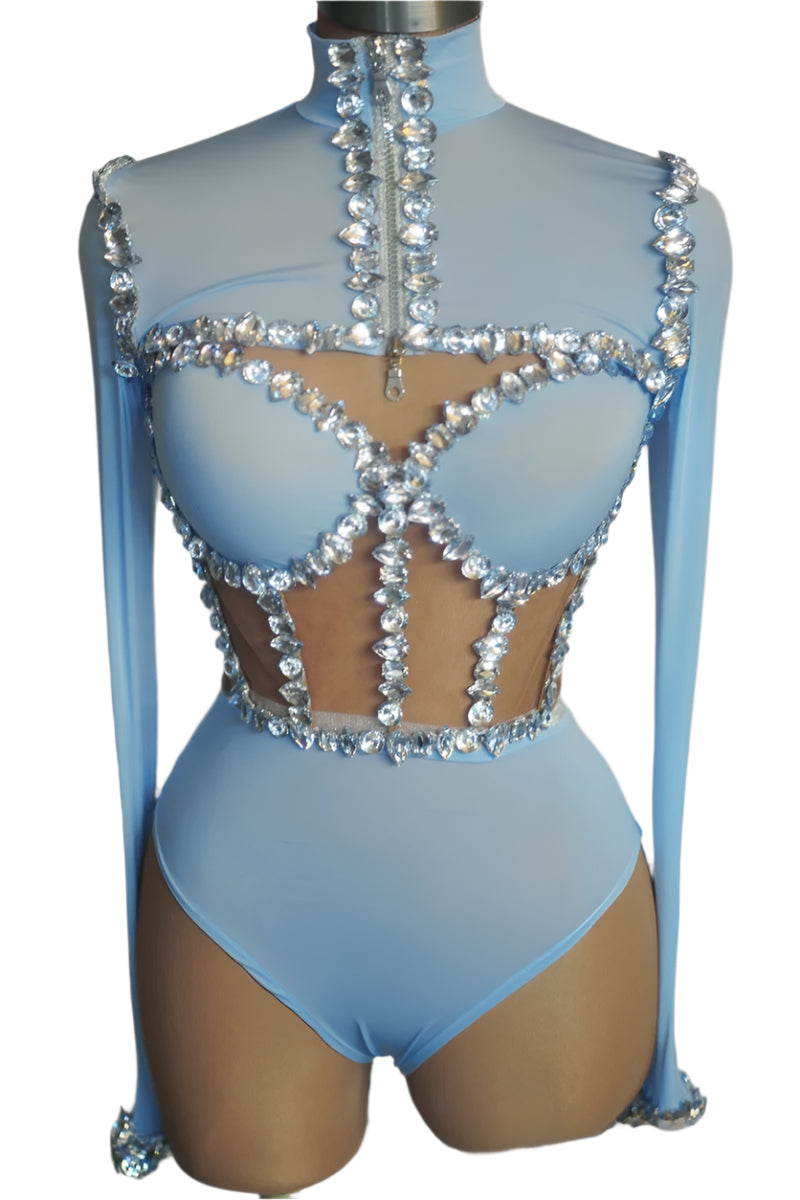 Crystal Siren Illusion Bodysuit