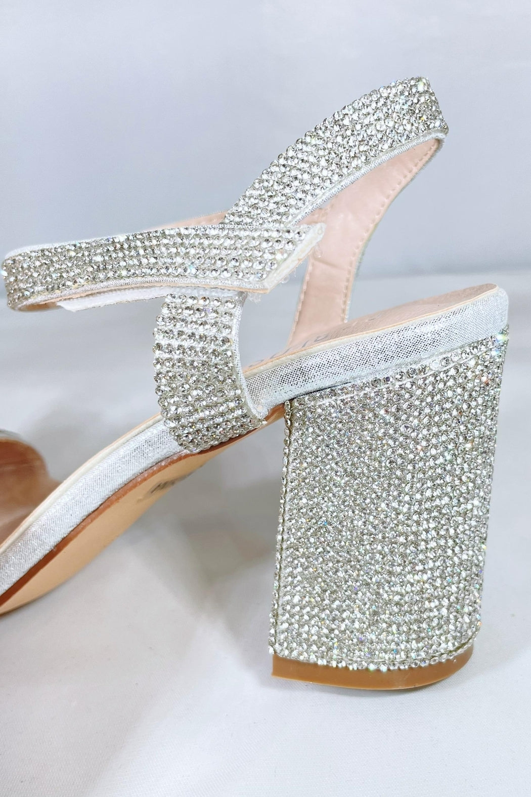 Anna Rhinestone Block-Heel