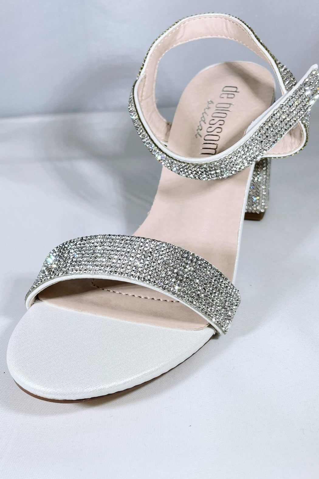 Anna Rhinestone Block-Heel