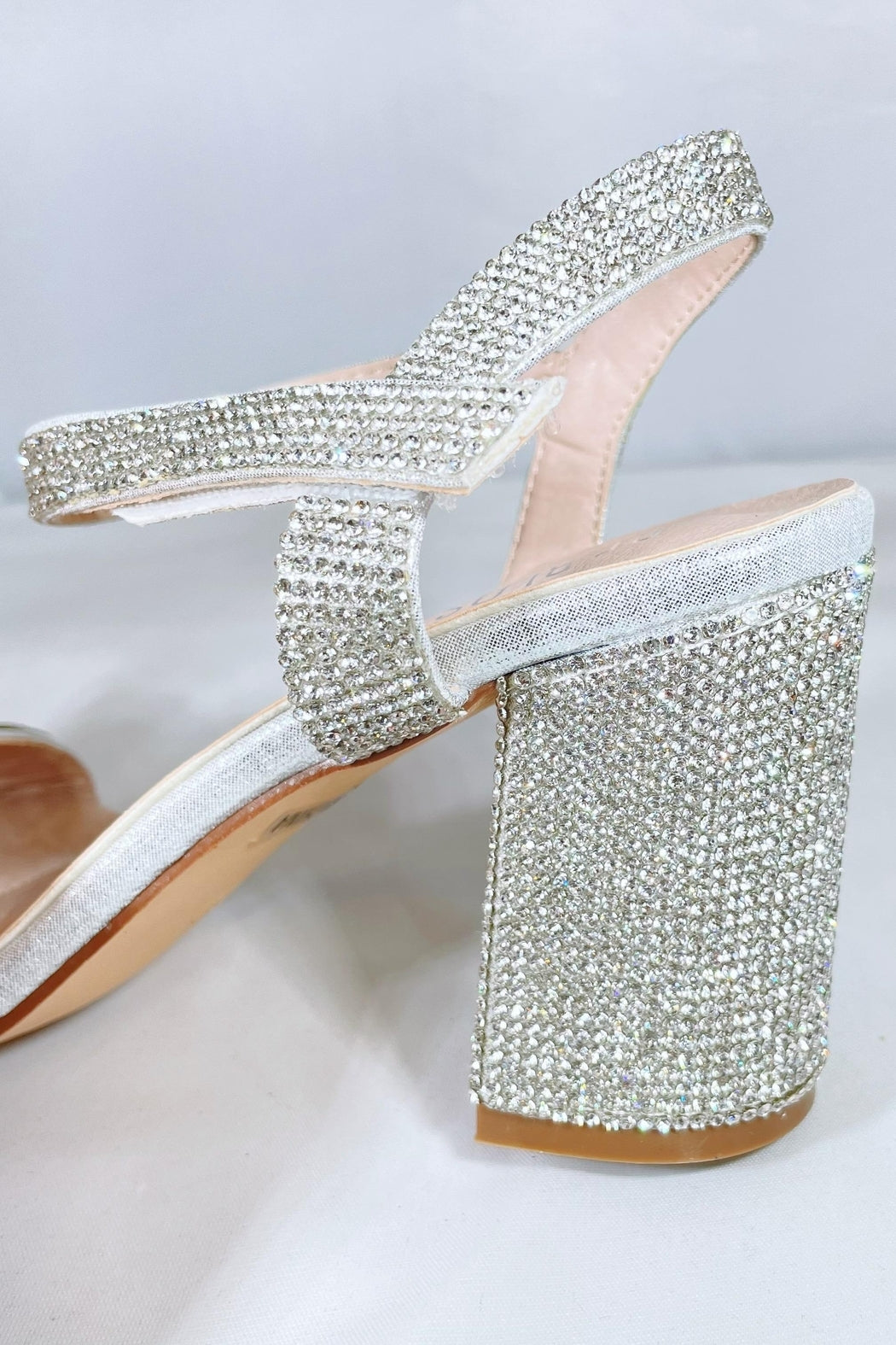 Anna Rhinestone Block-Heel