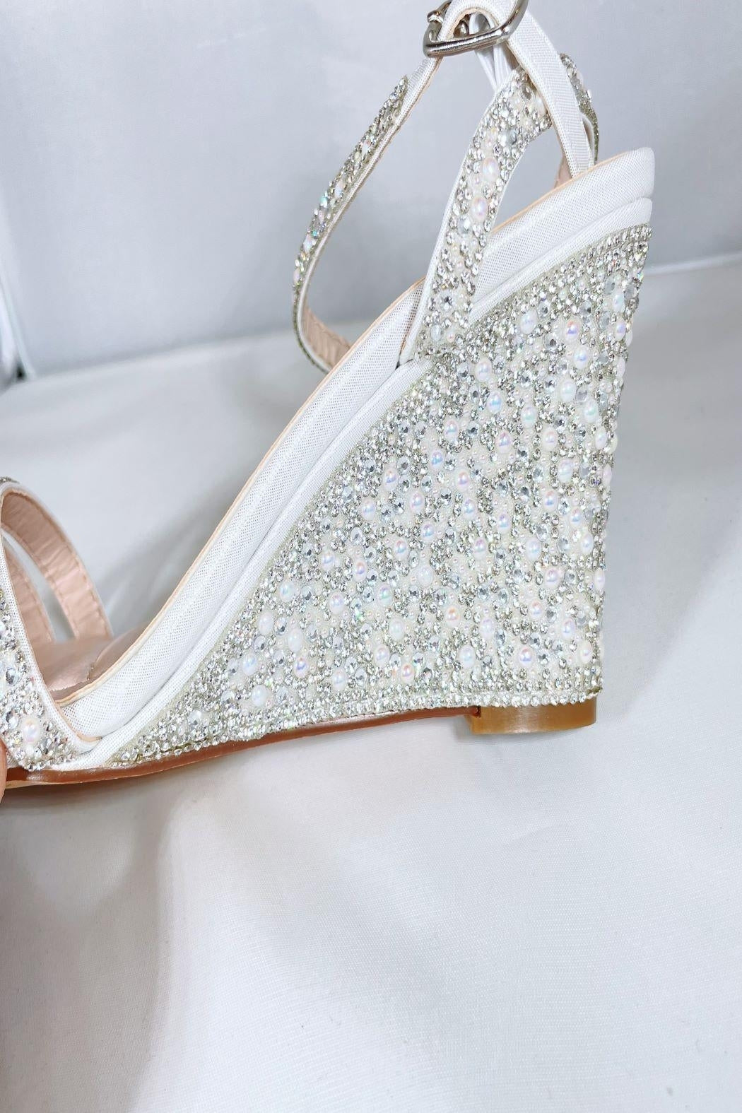 Pearl&Rhinestone Wedge