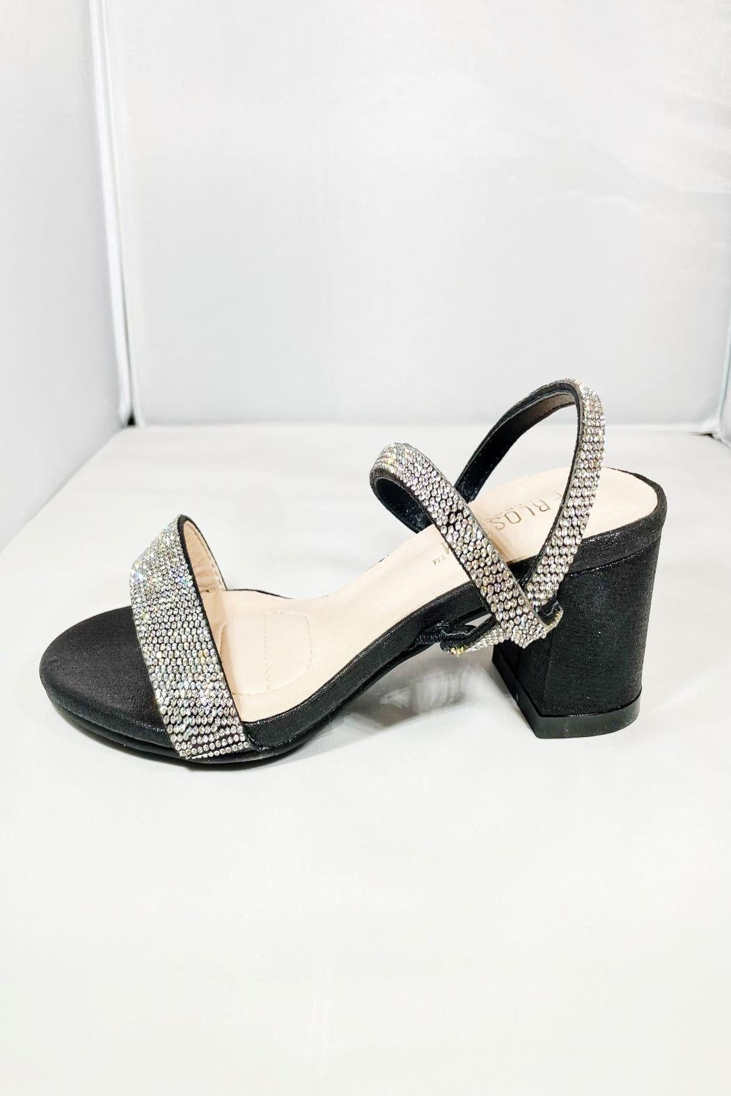Rhinestone Slip-On Heel