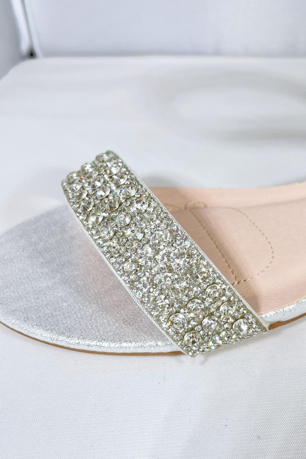 Rhinestone Strap Flat