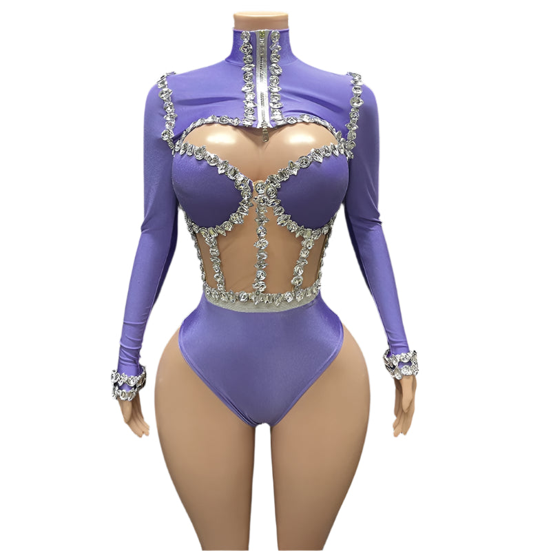 Crystal Siren Illusion Bodysuit