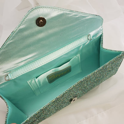 Retro Style Glitter Clutch Purse