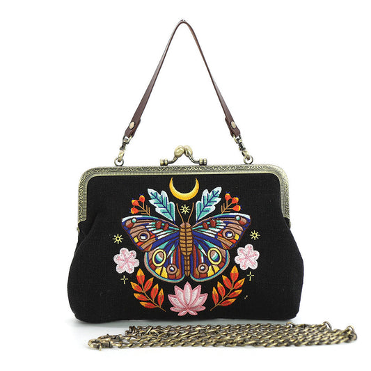 Moon Moth Vintage-Inspired Kisslock Handbag