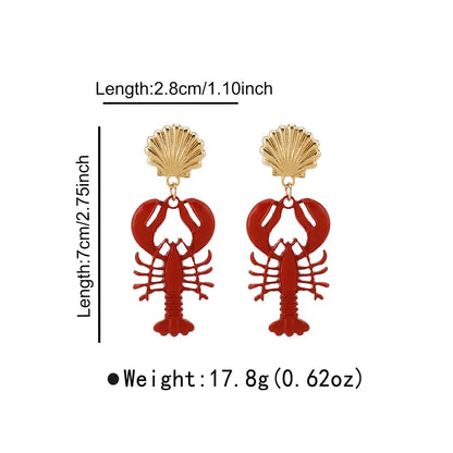 "Shell We Dance?" Lobster Earrings