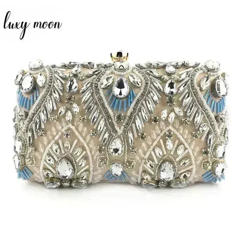 Diamond Rhinestone Clutch - Luxury Evening Minaudière | Femstylo