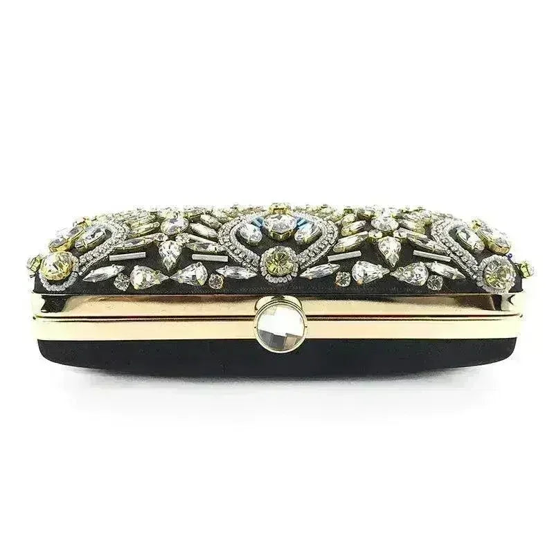 Diamond Rhinestone Clutch - Luxury Evening Minaudière | Femstylo