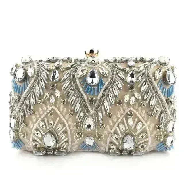 Diamond Rhinestone Clutch - Luxury Evening Minaudière | Femstylo