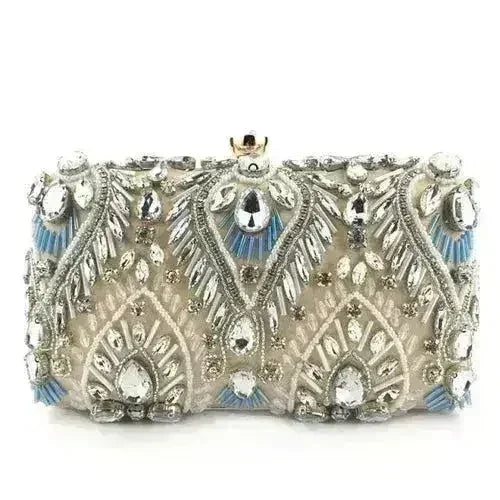 Diamond Rhinestone Clutch - Luxury Evening Minaudière | Femstylo