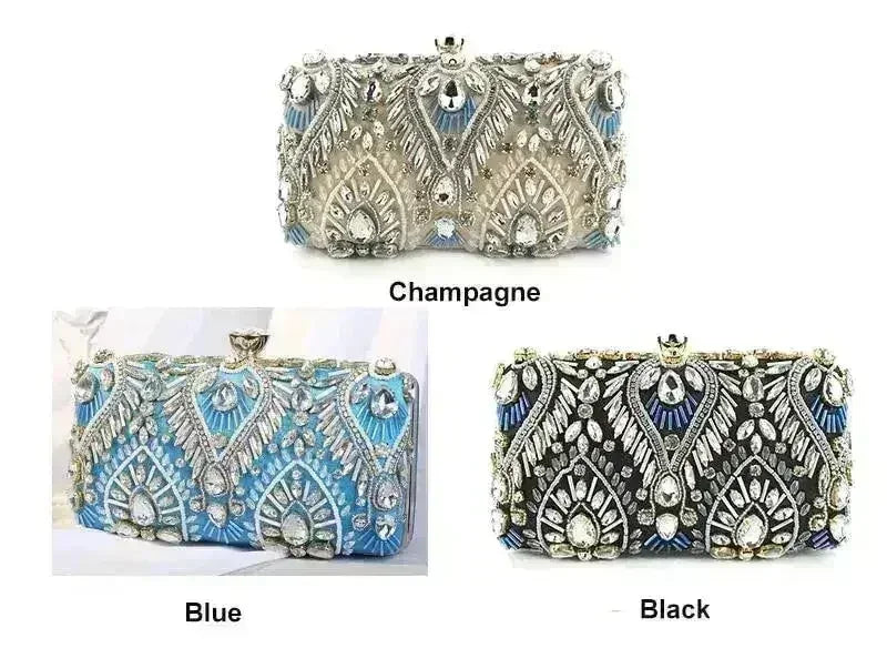 Diamond Rhinestone Clutch - Luxury Evening Minaudière | Femstylo