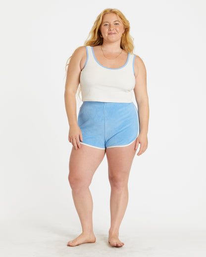 Women's Terry Tank (Cream/Blue Poppy)