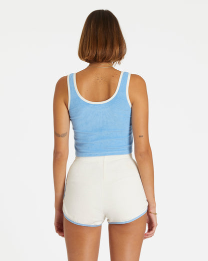 Women's Terry Tank (Blue Poppy/Cream)