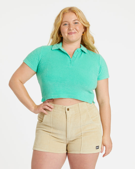 Women's Terry Polo (Mint)